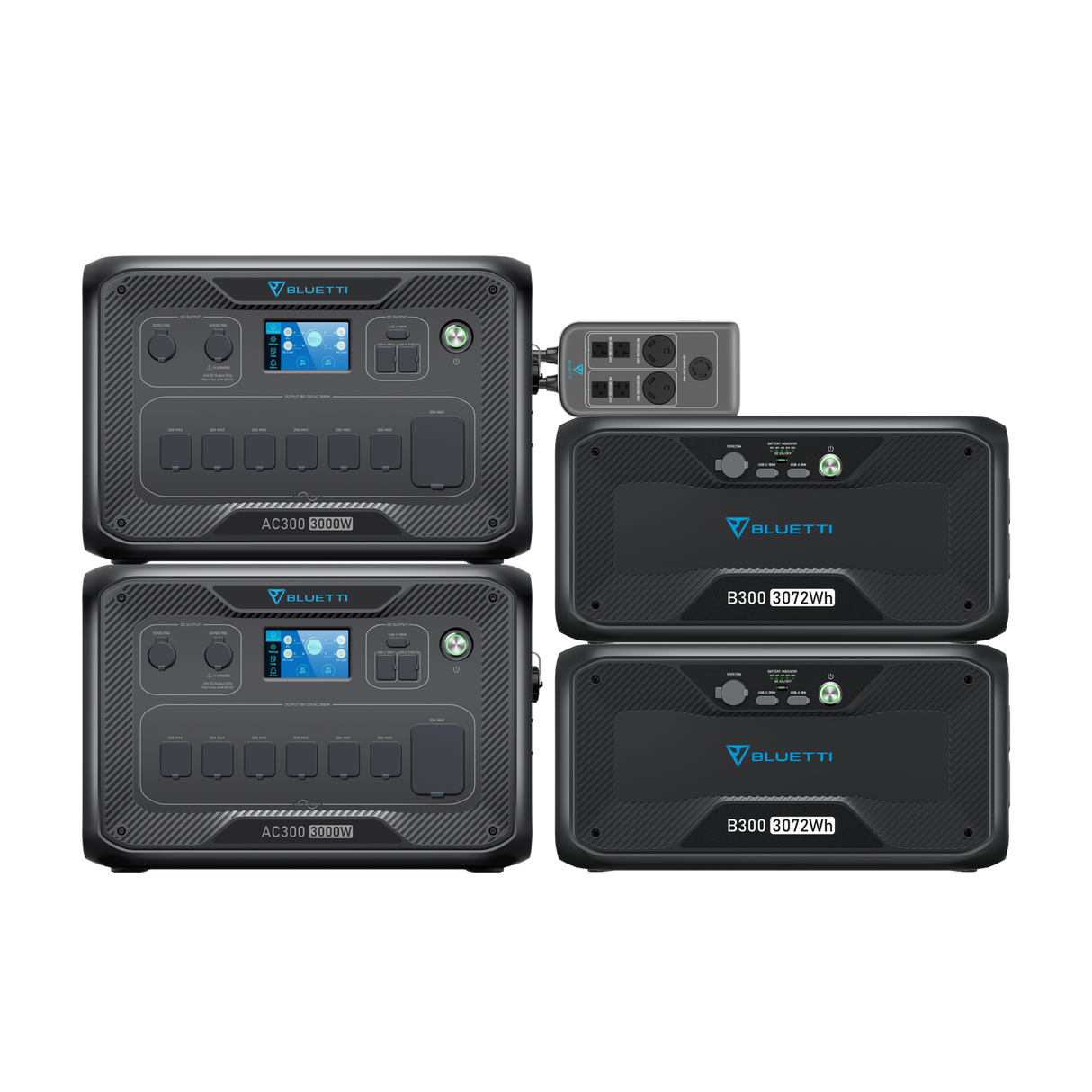 Home Battery Backup 2×AC300 + 2×B300 + 1×P030A