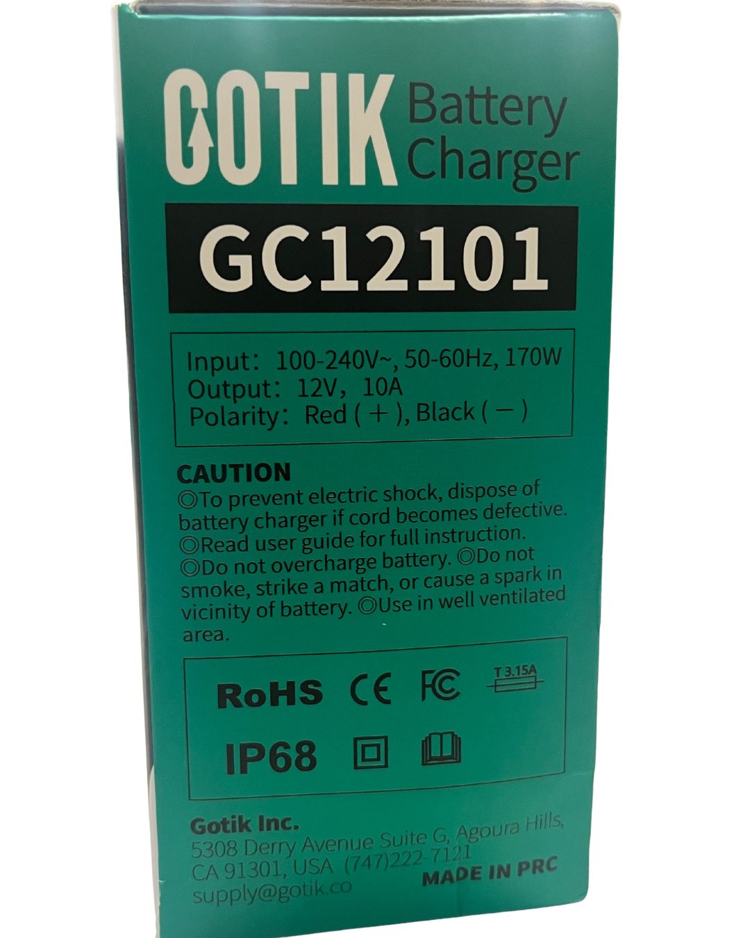 GC12101 – 12V 10A Smart Battery Charger