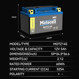 MOTZ14S 12.8V 5Ah LiFePO₄ Battery G1205